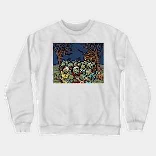 Halloween ghost monster haunted scary ghoul Crewneck Sweatshirt